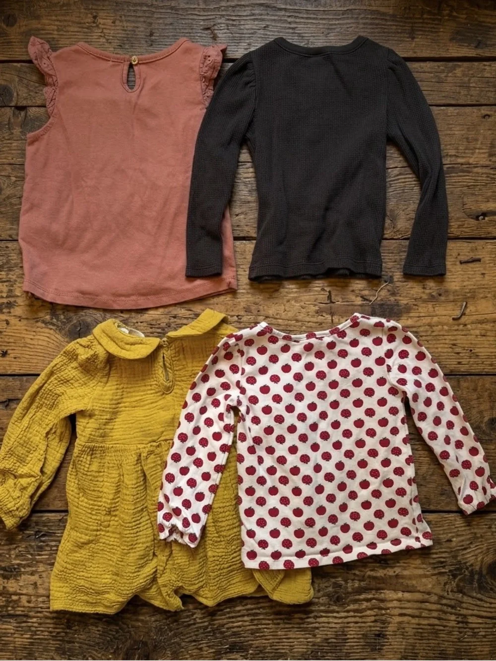 2T Girls Autumn Fall Bundle: Apple, Muslin Embroidered Pumpkin, Seasonal Chic